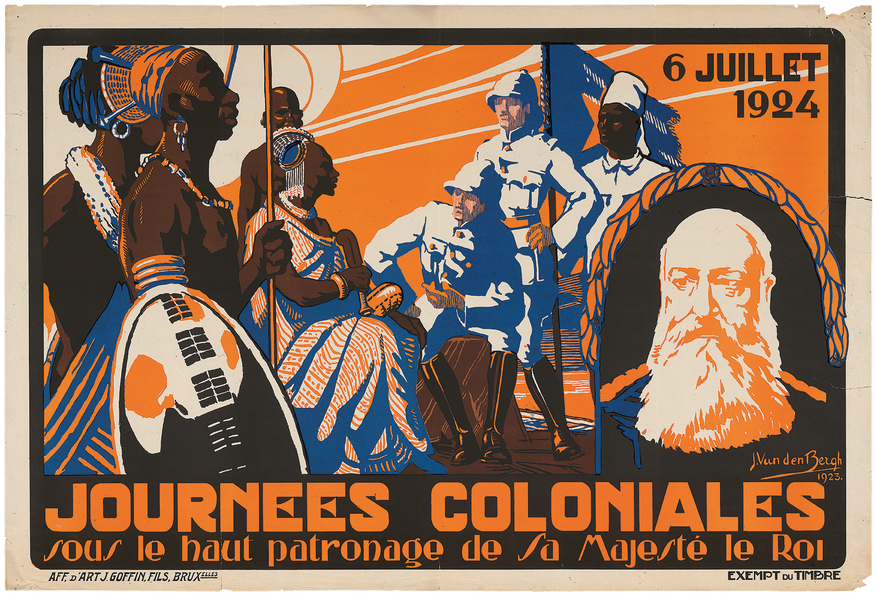 Poster for Colonial Days: Under the high patronage of His Majesty the King, 1924, courtesy Collection KMMA, Tervuren.